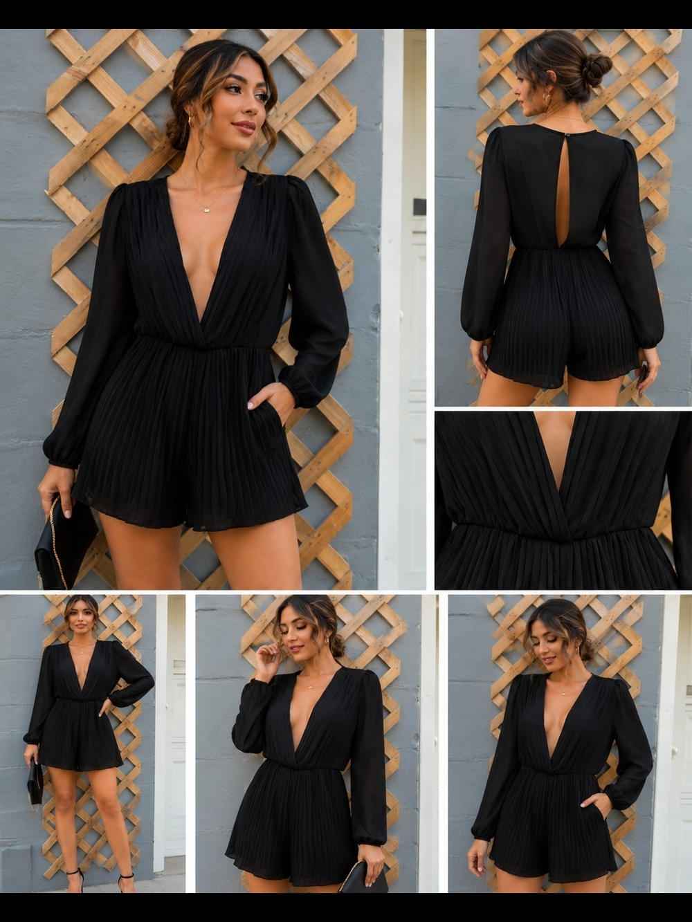 ✨ Fashion Nova Black Pleated Mini Dress Look Built In Shorts Size M